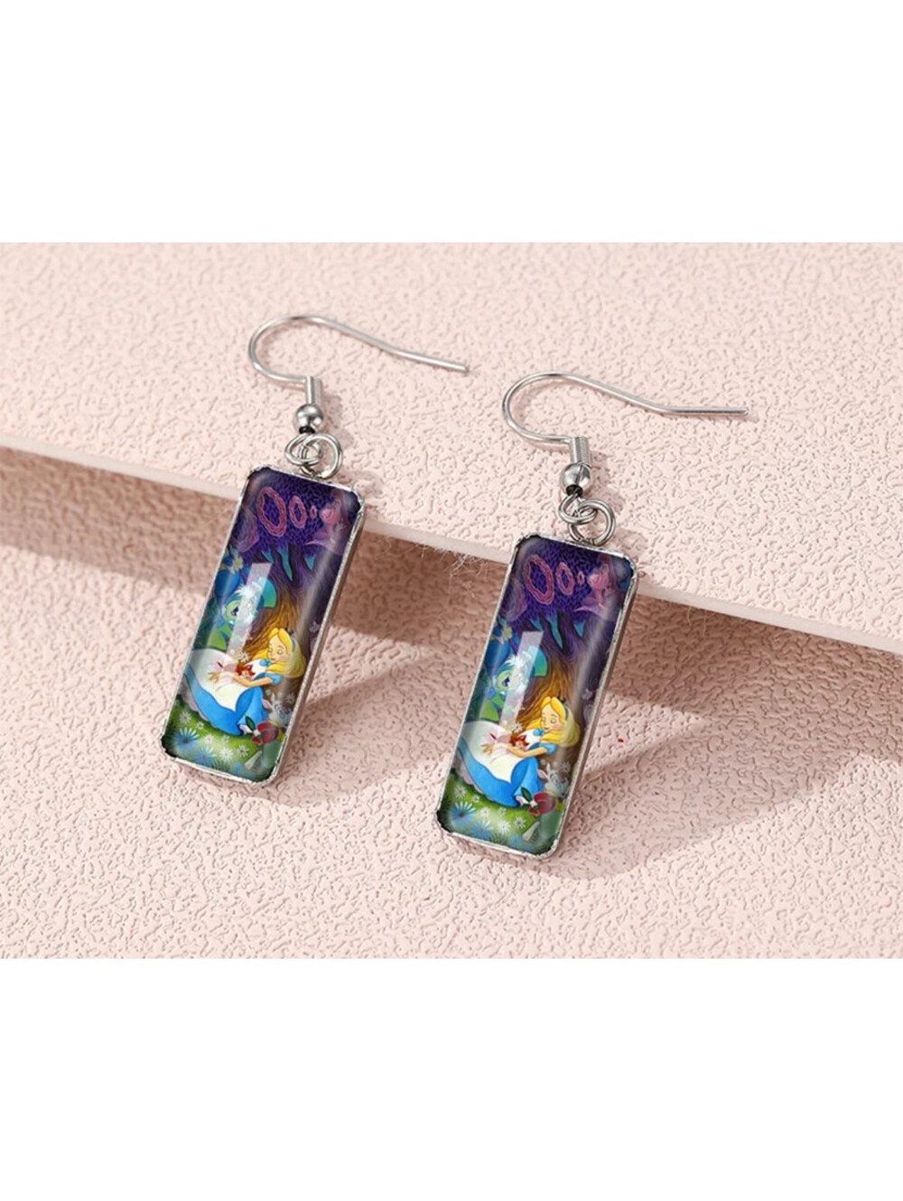 Alice in Wonderland Sleeping Alice Portrait Earrings Women Girls